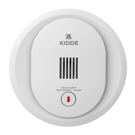 COMPACT (4”) SMOKE ALARM, AA BATTERY POWERED