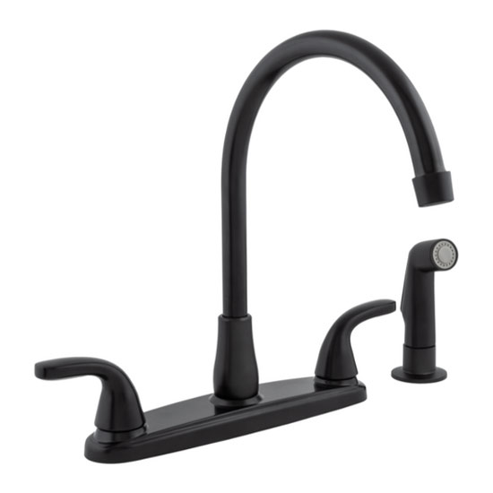 Niagara Earth Luxe High Arc Kitchen Faucet w/Spray, Matte Black